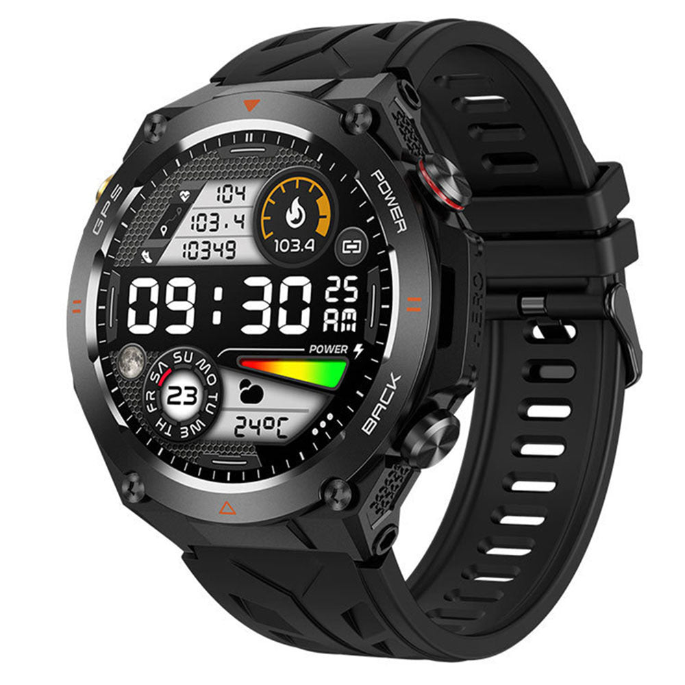 KC82 smartwatch Bluetooth call heart rate blood pressure outdoor 1.45 inch men's altitude air pressure GPS watch - V.I.P Digital Presence