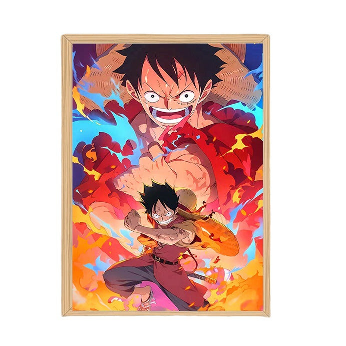 One Piece Creative Photo Frame Night Light Toy Anime Character Luffy Zoro Night Light Bedside Decoration Painting Christmas Gift - V.I.P Digital Presence