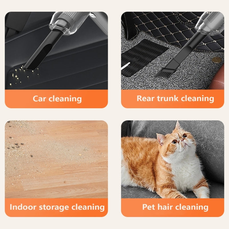 Wireless car vacuum cleaner small handheld blowing and suction dual-use with super large suction power for locomotives - V.I.P Digital Presence