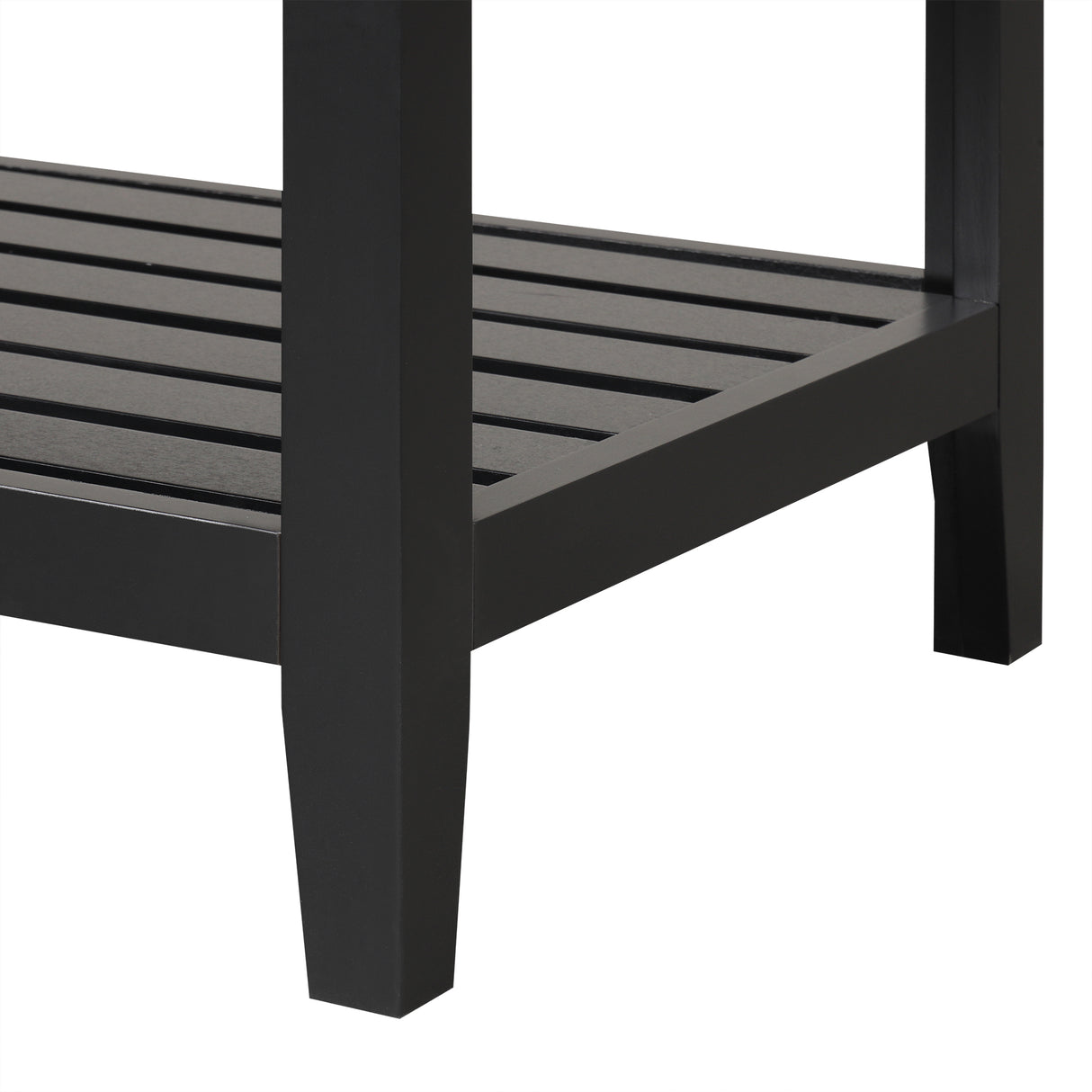 24" Black Modern Sleek Bathroom Vanity Elegant Ceramic Sink with Solid Wood Frame Open Style Shelf - V.I.P Digital Presence