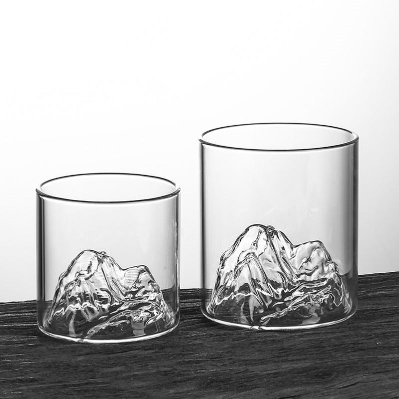Mountain viewing cup China-Chic style glass transparent household tea cup hot water resistant cup creative Fuji Mountain Tibetan Cup - V.I.P Digital Presence