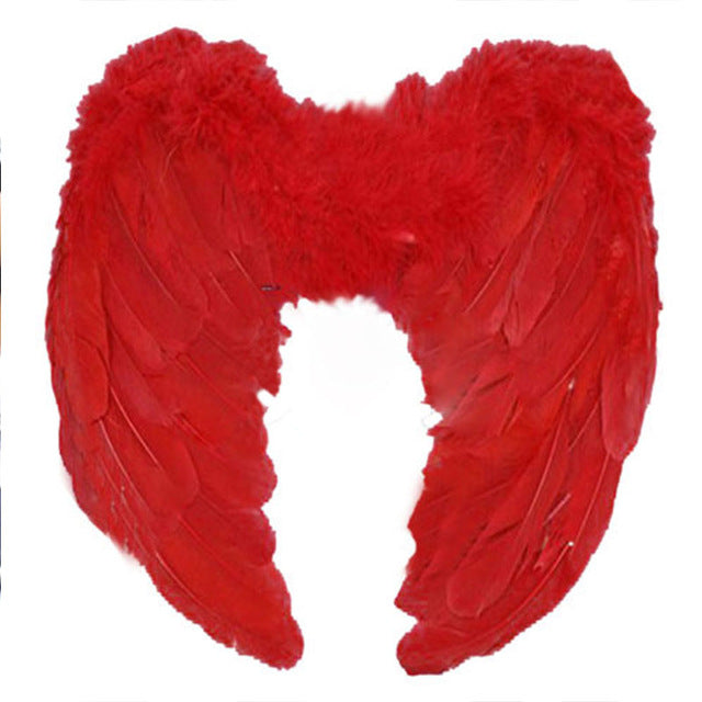 Adult 4 Color Outfit Angel Wing Dress Up Costume Fashion Girls Feather Fairy Pretty Halloween Cosplay Wing Party Supplies
