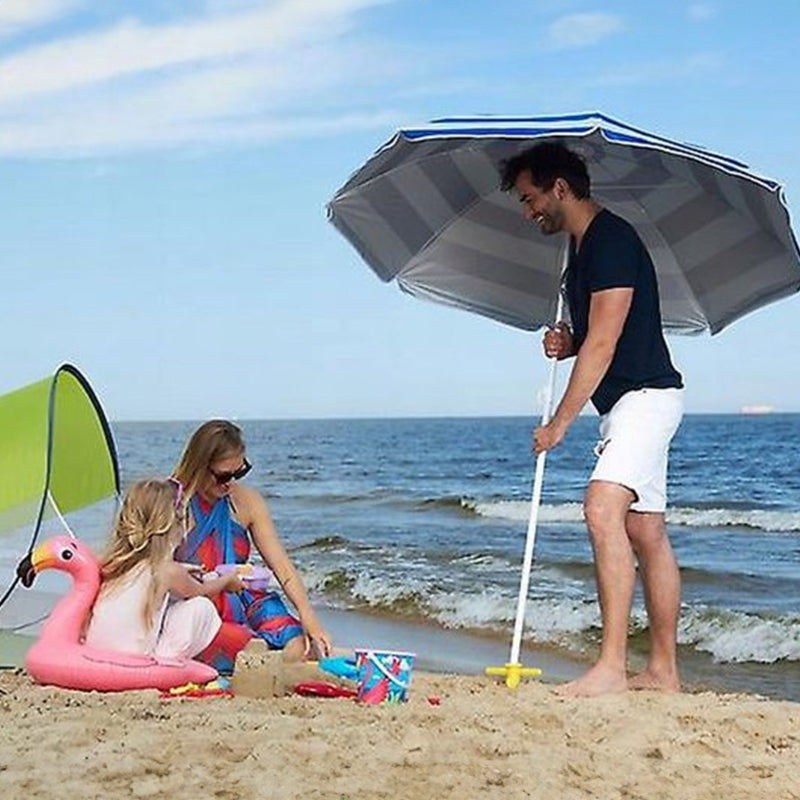 Plastic Adjustable Umbrella Base, Sun, Beach, Terrace, Sand, Ground Fixing Tools (Anchor Bracket, Spiral Tool, Tip Part), 1 Pc - V.I.P Digital Presence