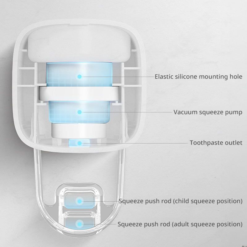 Wall - mounted Automatic Dust - proof Toothpaste Dispenser for Adults and Children - Bathroom Accessories Set - V.I.P Digital Presence