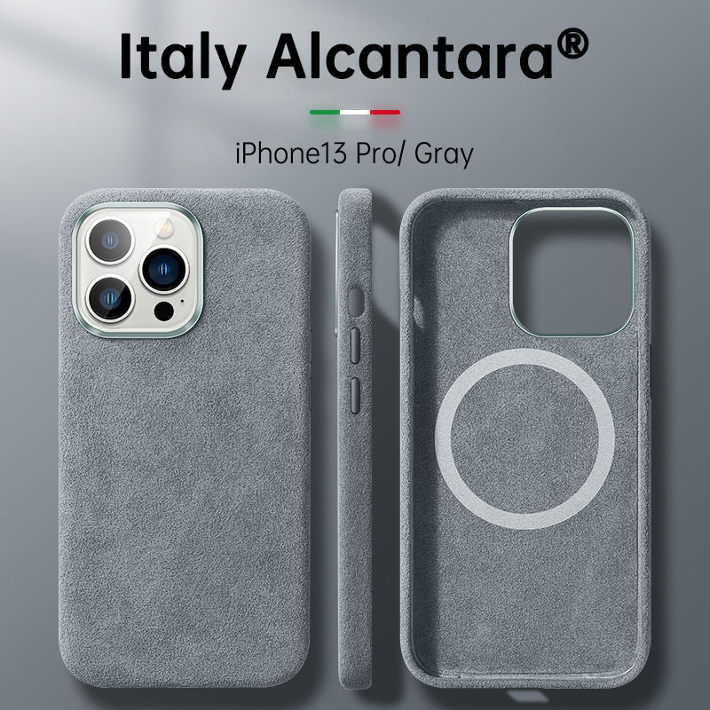 Italian Alcantara Case for iPhone 15 Pro Max Business Leather Phone Back Cover for iPhone 13 Pro Max Magnets - V.I.P Digital Presence