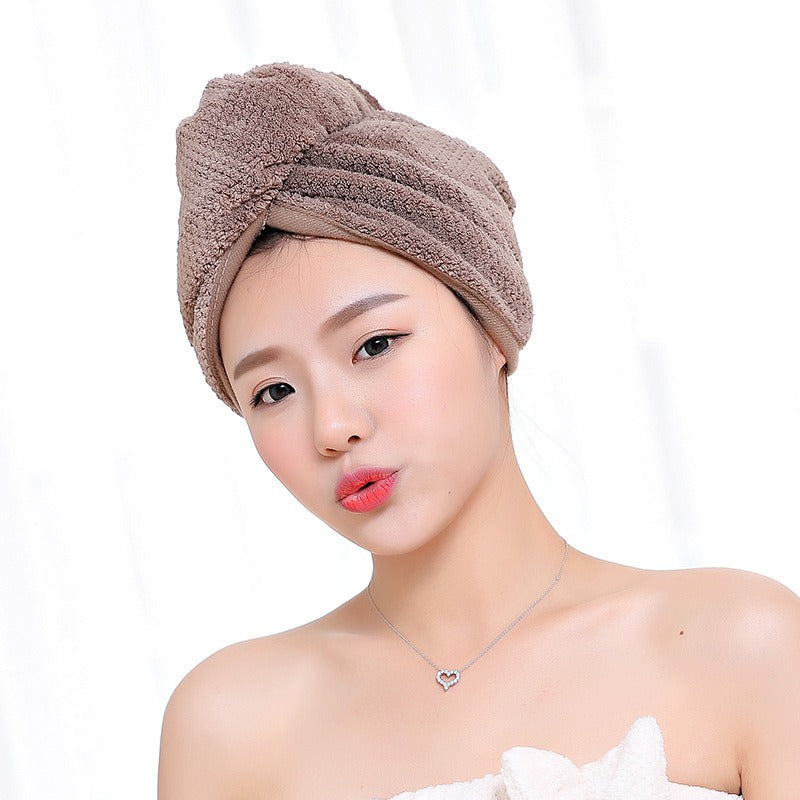 Hair cap, women's absorbent headscarf, long and short hair shower cap, quick drying towel, cute hair wiping, dry hair towel - V.I.P Digital Presence