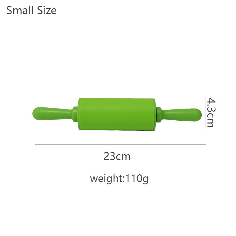 Wooden Handle Silicone Rolling Pin Rolling Pin Roller Flour Pin Small Medium And Large Household Baking Tools And Kitchenware - V.I.P Digital Presence