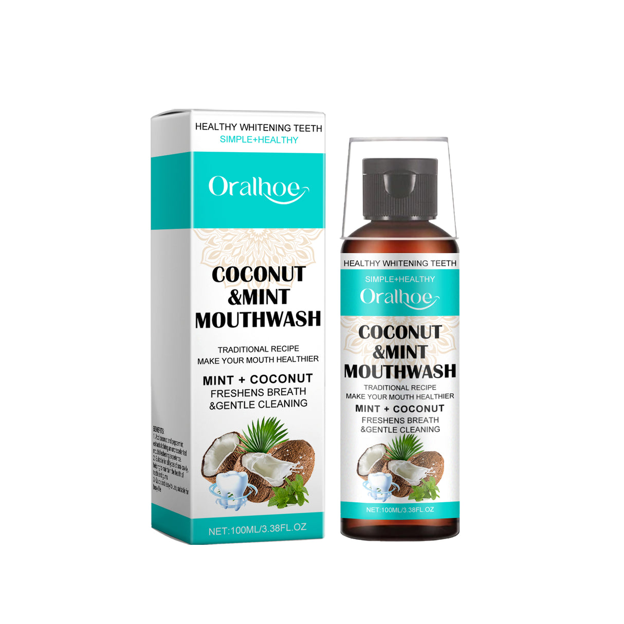 Coconut Mint Mouthwash Remove Stains, Freshen Breath And Clean Teeth With Convenient Care Mouthwash - V.I.P Digital Presence