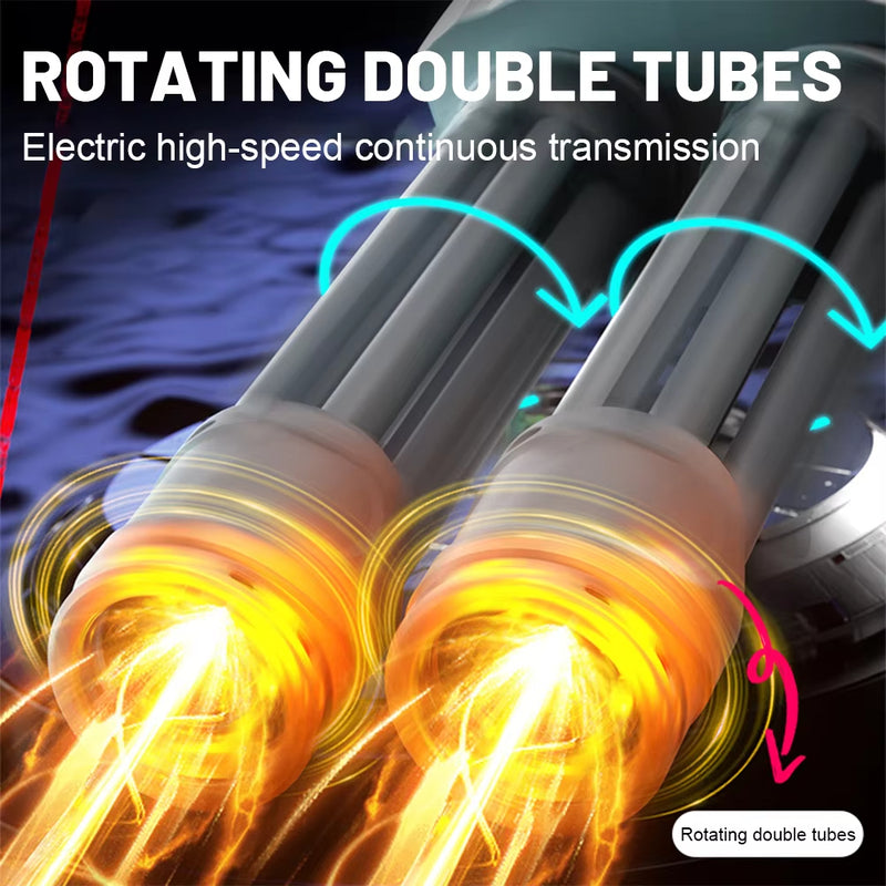 Electric LED Rotating Gatling Water Gun - Auto-Spray Blaster for Kids & Adults (Summer Pool Toy) - V.I.P Digital Presence