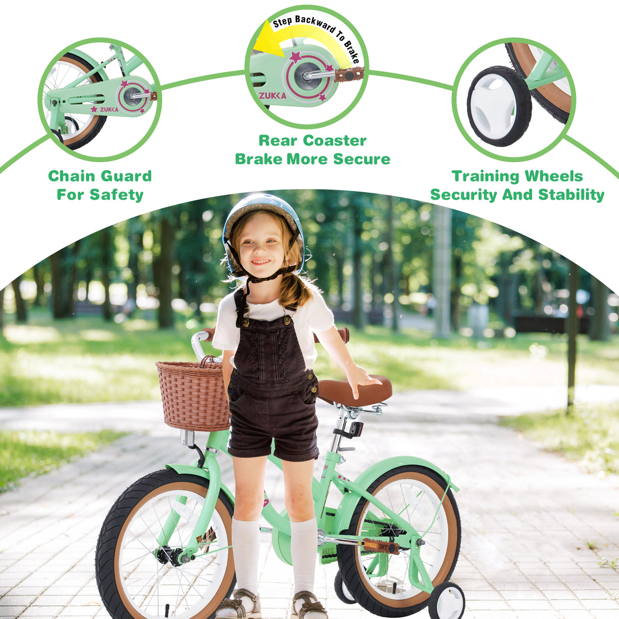 Multiple Colors,Girls Bike for 4-7 Years Old Kids,16 inch wheel , Training Wheels Included - V.I.P Digital Presence