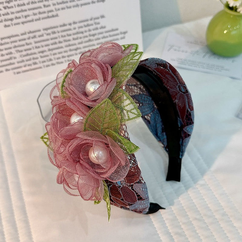 Fashionable handmade fabric exaggerated flower headwear - V.I.P Digital Presence