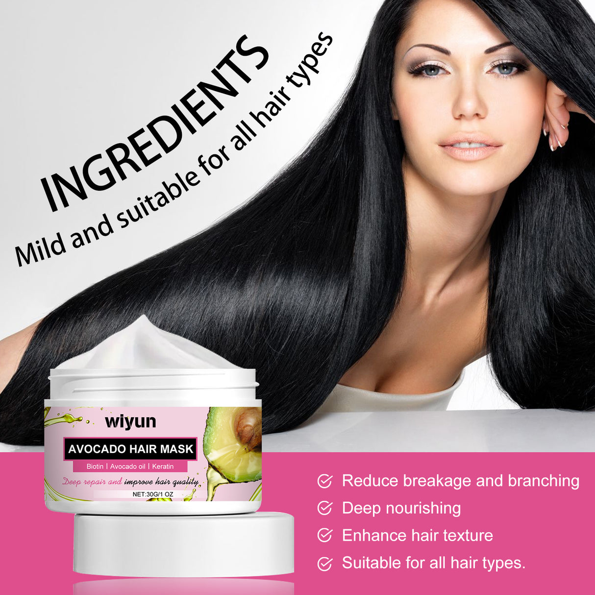 Avocado Hair Mask, Moist Smooth Hair Repair Damaged Hair Tail Hair Dry Short-Tempered Membrane - V.I.P Digital Presence