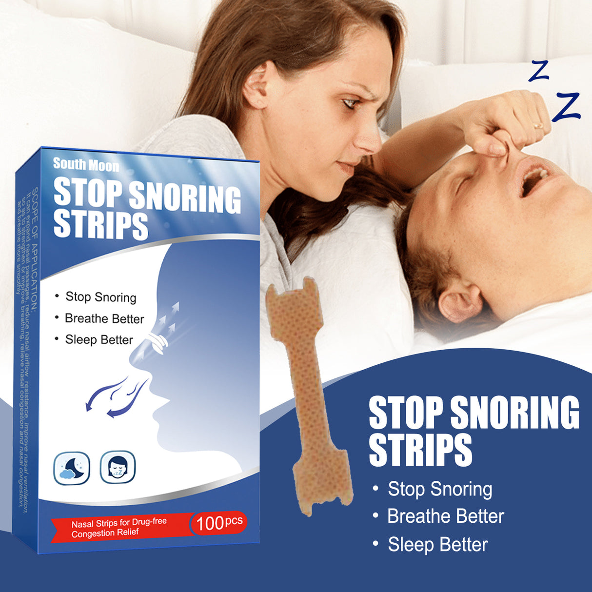 Care Nasal Strips, Anti-Snoring Snore Care Sleep Care Dilating Nasal Strips - V.I.P Digital Presence