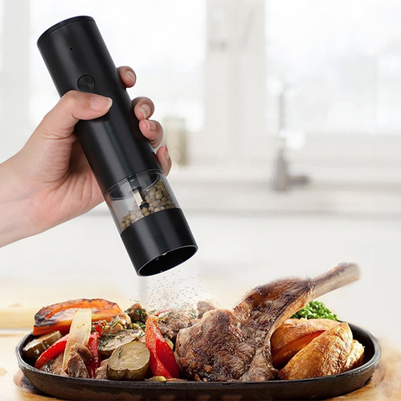 USB Charging Electric Pepper & Sea Salt Grinder with Base and Double Support for Easy Charging and Use - V.I.P Digital Presence