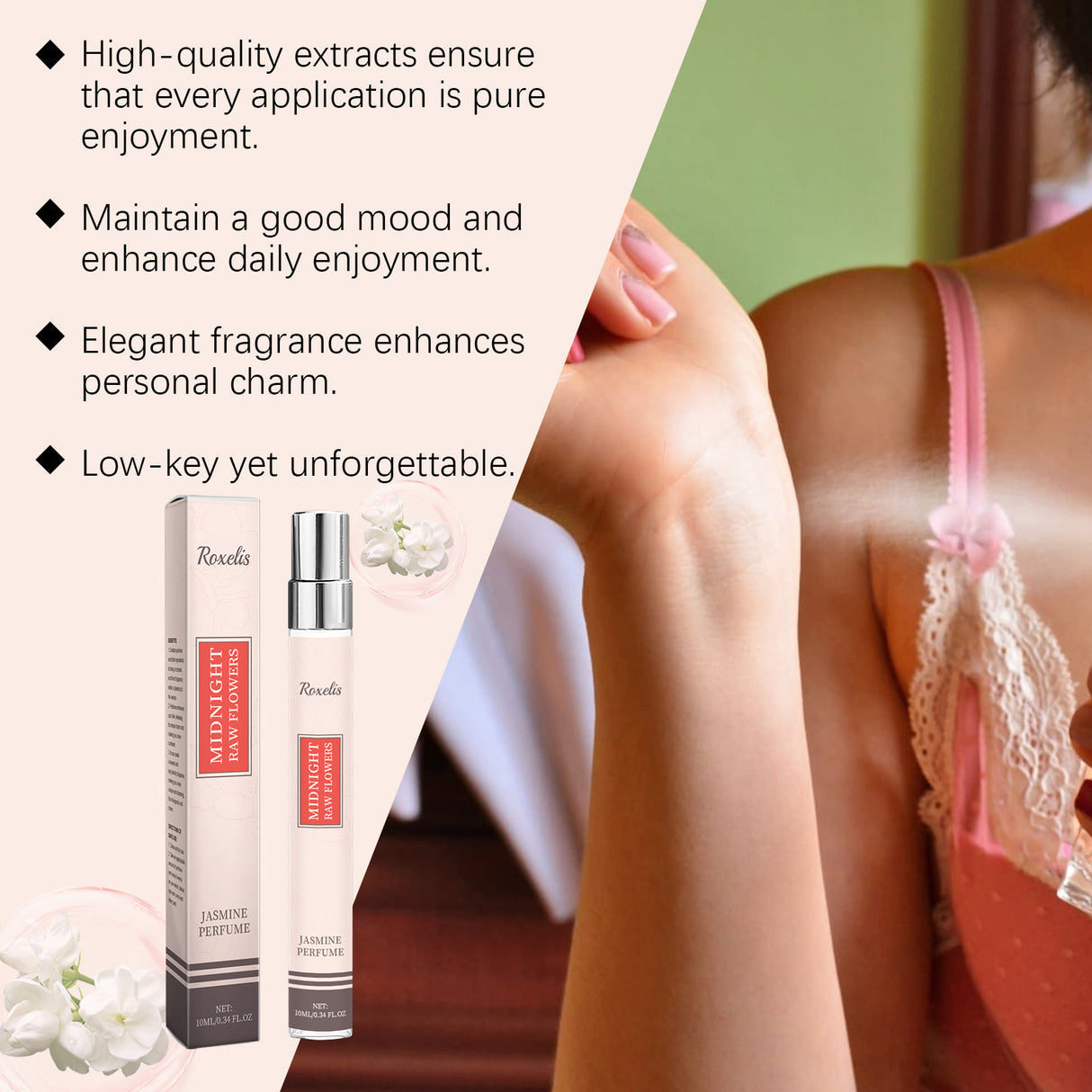 Jasmine Light Perfume Flower Fruit Fragrance Natural Fresh Mild Lasting Light Fragrance Portable Charm Staying Perfume - V.I.P Digital Presence