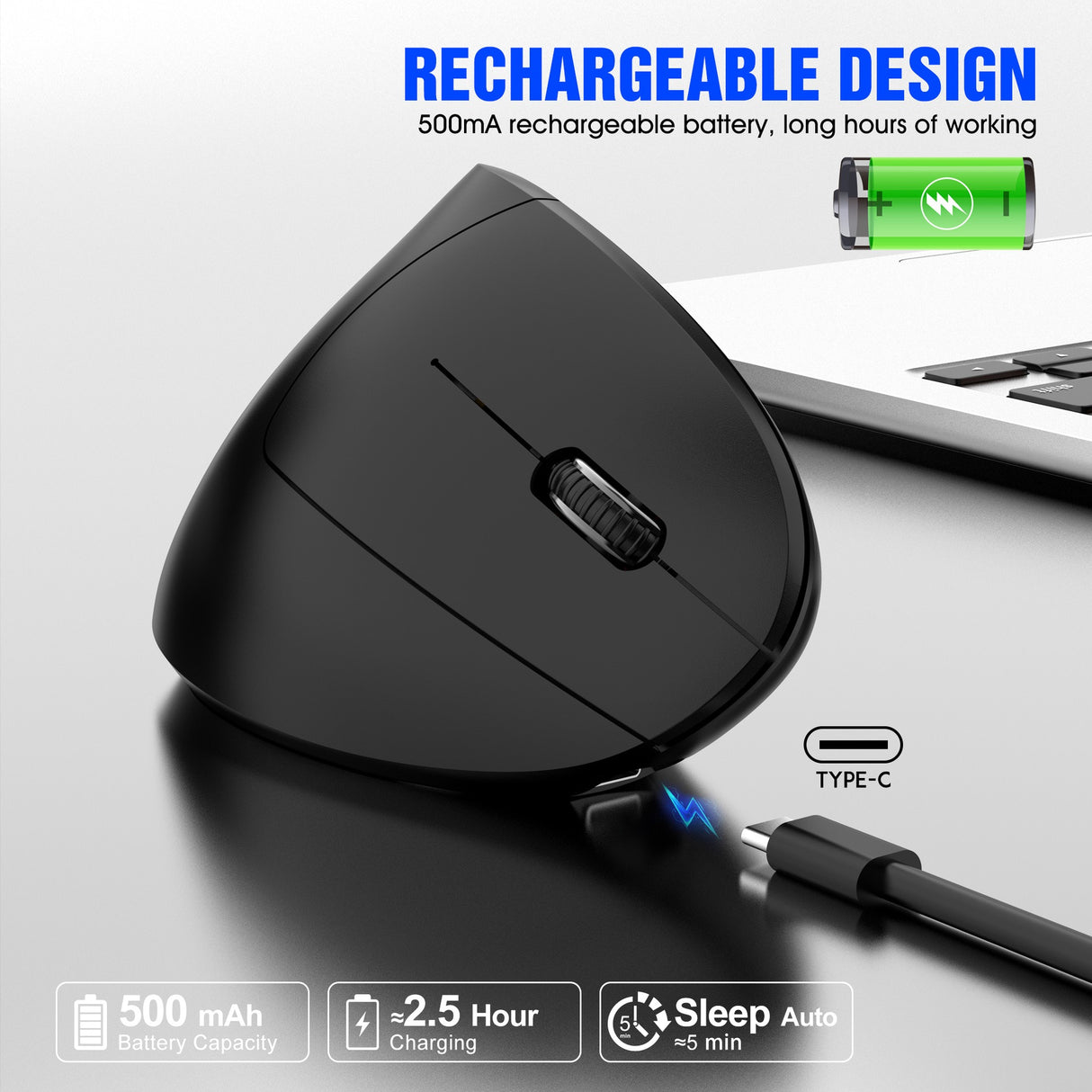 wireless 2.4G vertical mouse for prevention - V.I.P Digital Presence