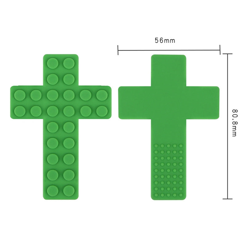 Building block gum manufacturers wholesale mother infant cross-border children's silicone gum sensory molar stick baby silicone gum