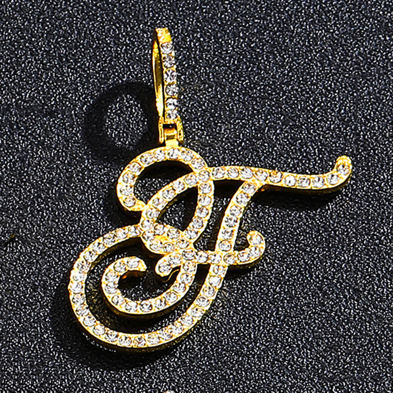 Hip hop accessories grass letter pendant melon seed buckle Cuban chain accessory - V.I.P Digital Presence