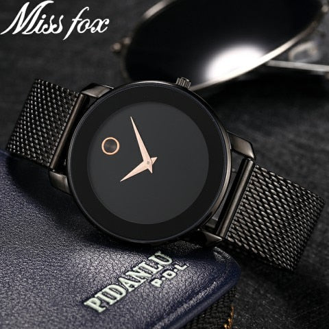 Clearance MISSFOX 2446 Unique Design Minimalist Watch Men Novel Stylish Male Watches Fashion Sports Quartz Wrist Watch For Men Women - V.I.P Digital Presence
