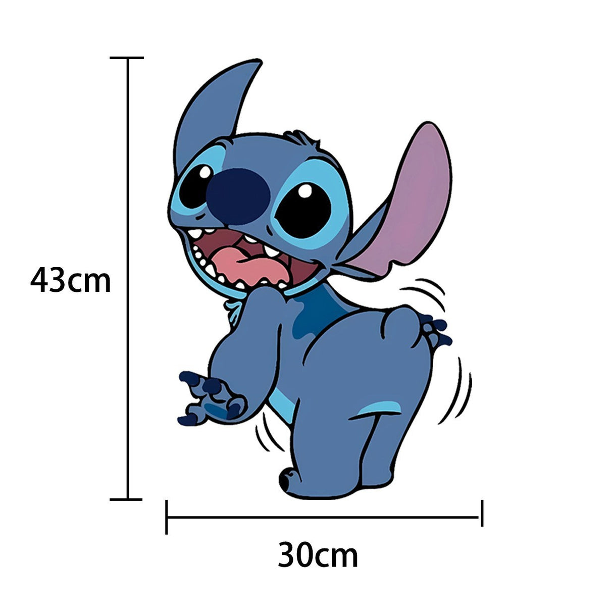 3D Broken Wall Stitch Wallpaper Children's Room Art Poster Decoration Self Adhesive Cartoon Anime Sticker Glass Door Sticker - V.I.P Digital Presence
