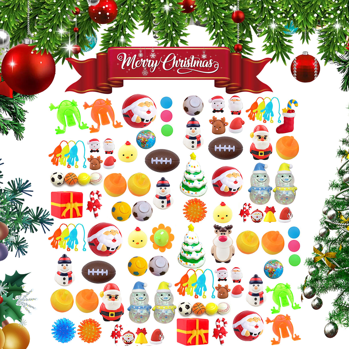Christmas Surprise Blind Box, Christmas Relief Toys Celebration Atmosphere 24 Random Hidden Blind Box Gifts - V.I.P Digital Presence