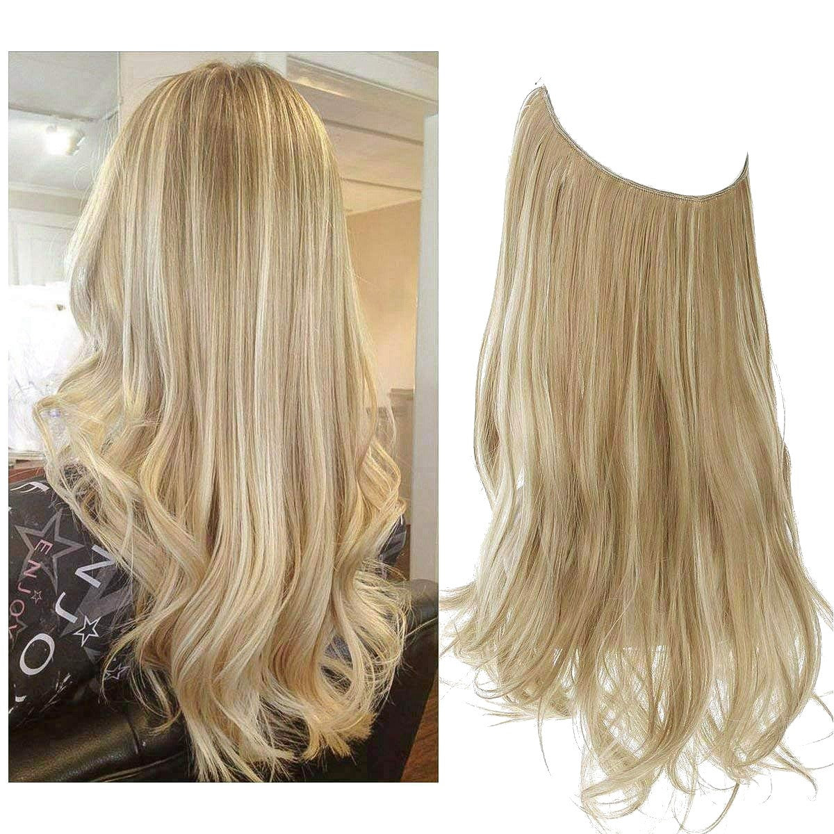 European And American Wig Piece Female Fishline Hair Extension Piece Chemical Fiber Matte High Temperature Silk Long Curly Human Hair - V.I.P Digital Presence