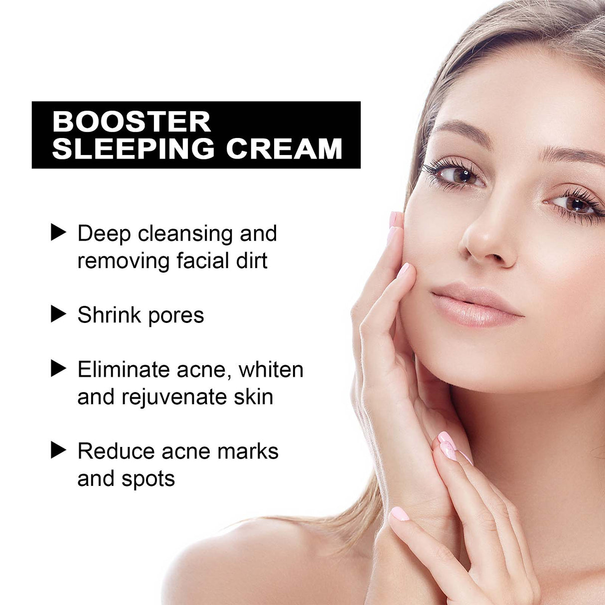 Booster Sleeping Cream, Whitening And Brightening Facial Skin Deep Hydrating Sleep Mask