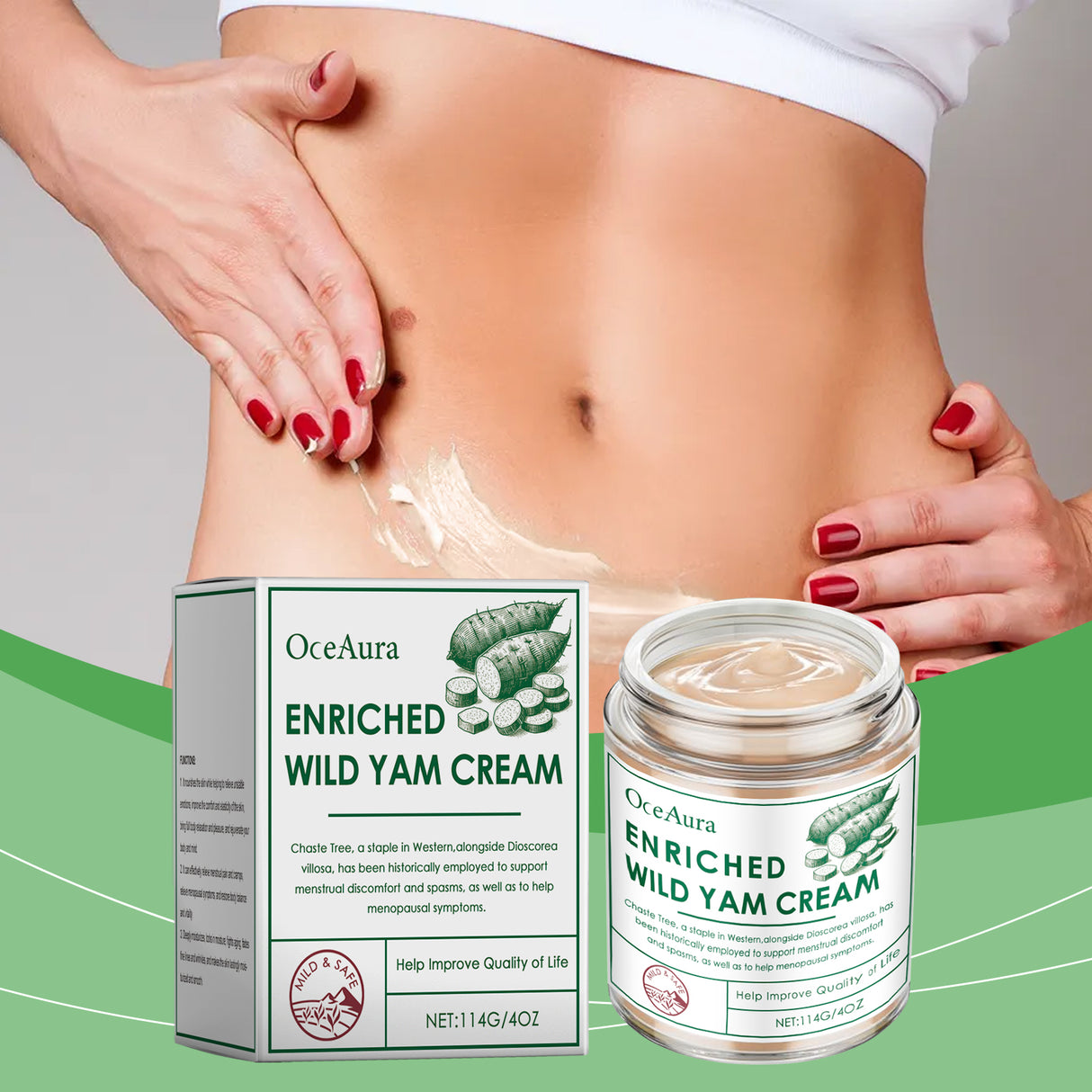 Wild Yam Body Moisturizer Nourishes, Hydrates, Firming, Lightening And Delicate Skin Yam Cream