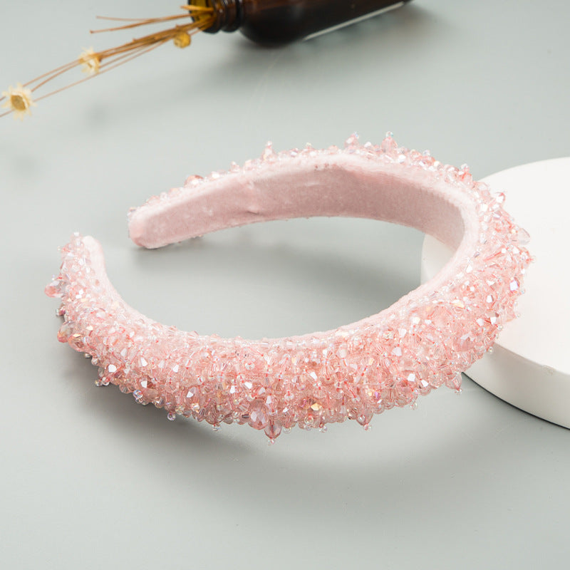 Ins New Baroque Hand-Sewn Stellalou Headband Full Of Crystal Headband - V.I.P Digital Presence