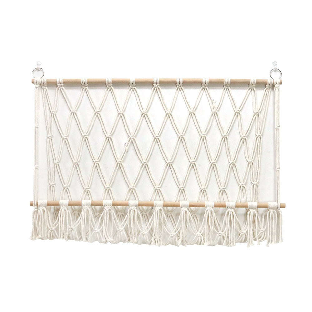 Creative wall decoration cotton rope woven mesh bag toy hammock storage tapestry - V.I.P Digital Presence