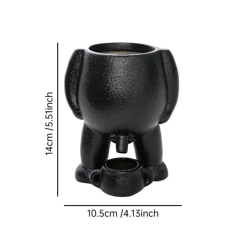 Funny Peeing Vase Planter: A Whimsical Decor Piece for Your Home or Garden. Ideal for Succulents and Makes a Great Novelty Gift! - V.I.P Digital Presence