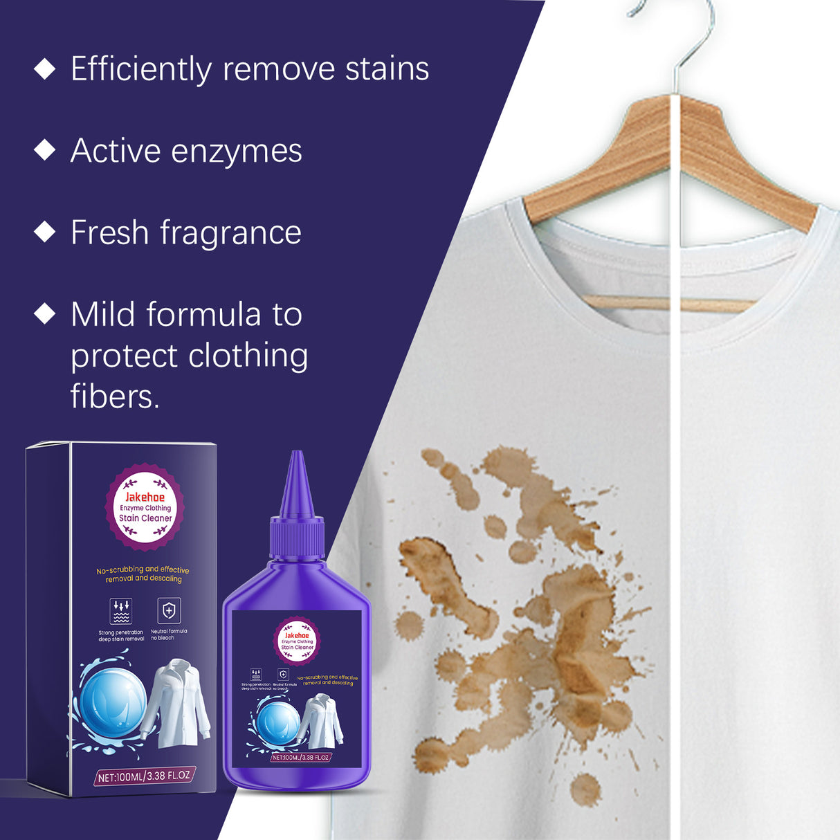 Active Enzyme Clothing Stain Remover Yellow Stain Stain Remover Mildew Stain Remover Clothing Stain Remover Mild Cleaning Solution - V.I.P Digital Presence