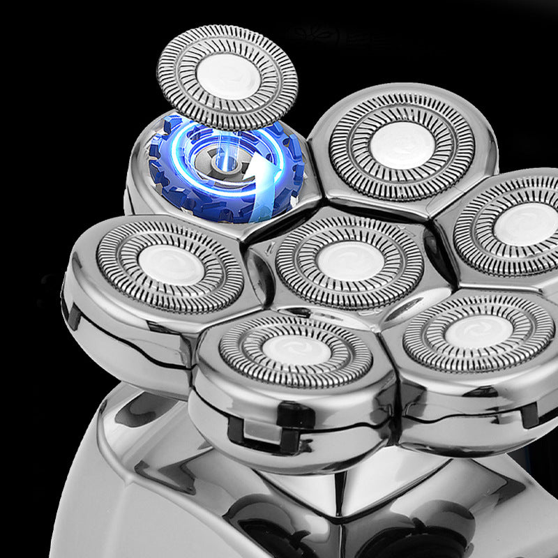 New Wireless Rechargeable Shaver 7 Heads 7D Shaving Haircut Razor Multifunctional - V.I.P Digital Presence