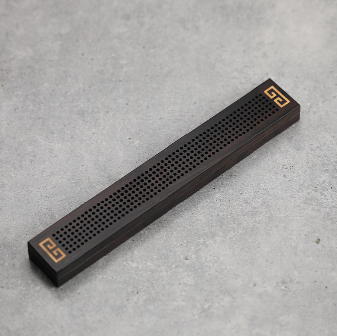 Wooden thread incense box, black sandalwood inlaid with boxwood, sleeping incense burner, incense burner, household indoor agarw - V.I.P Digital Presence