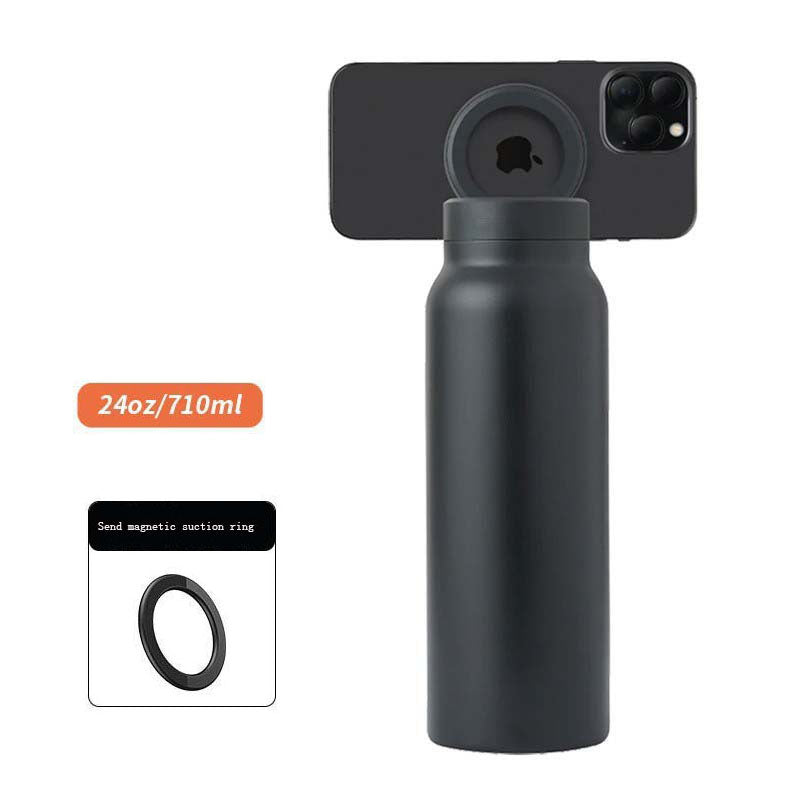 Magnetic insulated cup, phone holder, drama chasing, high aesthetic value, 304 stainless steel sports pot - V.I.P Digital Presence