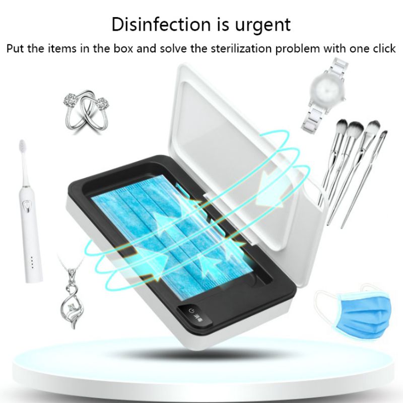 Mask Sterilizer Mobile Phone Wireless Charging Treasure Sterilization UV Sterilizers Multi Functional Portable Disinfection Box - V.I.P Digital Presence