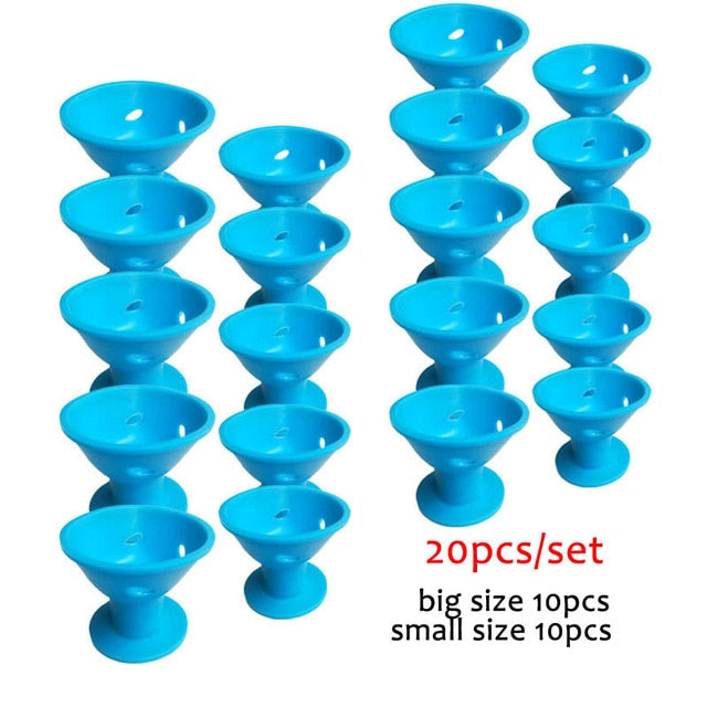 10/20pcs/set Magic Hair Care Rollers for Curlers Sleeping No Heat Soft Rubber Silicone Hair Curler Twist Hair Styling DIY Tool - V.I.P Digital Presence