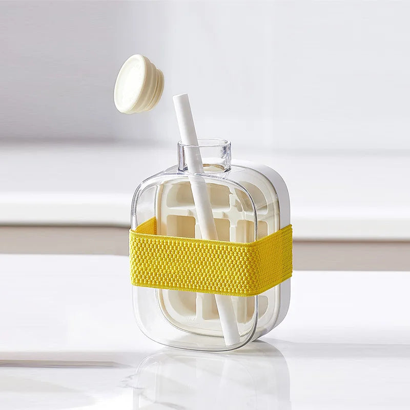 Ice Tray Ice Cube Mold Press Ice Maker With Lid 2-in-1 Ice Cube Bottle Food Grade Ice Making Straw Dual-use Ice Kettle - V.I.P Digital Presence