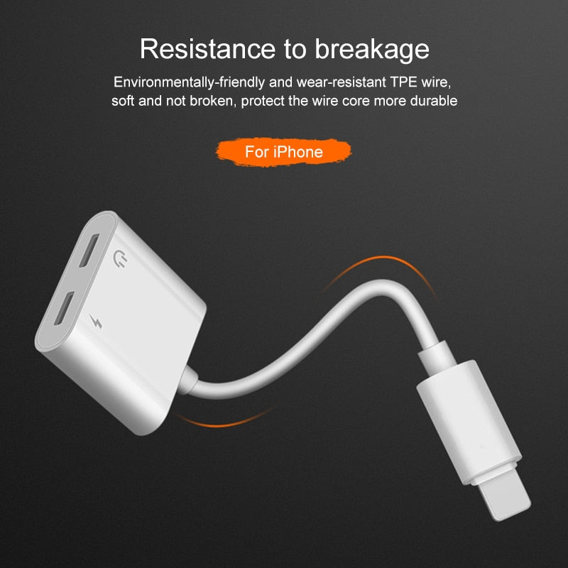udio Adapter Charger Cable For iPhone X 8 Dual Headphone Aux cable for Lightning Converter For iPhone 10 Charging Splitter - V.I.P Digital Presence