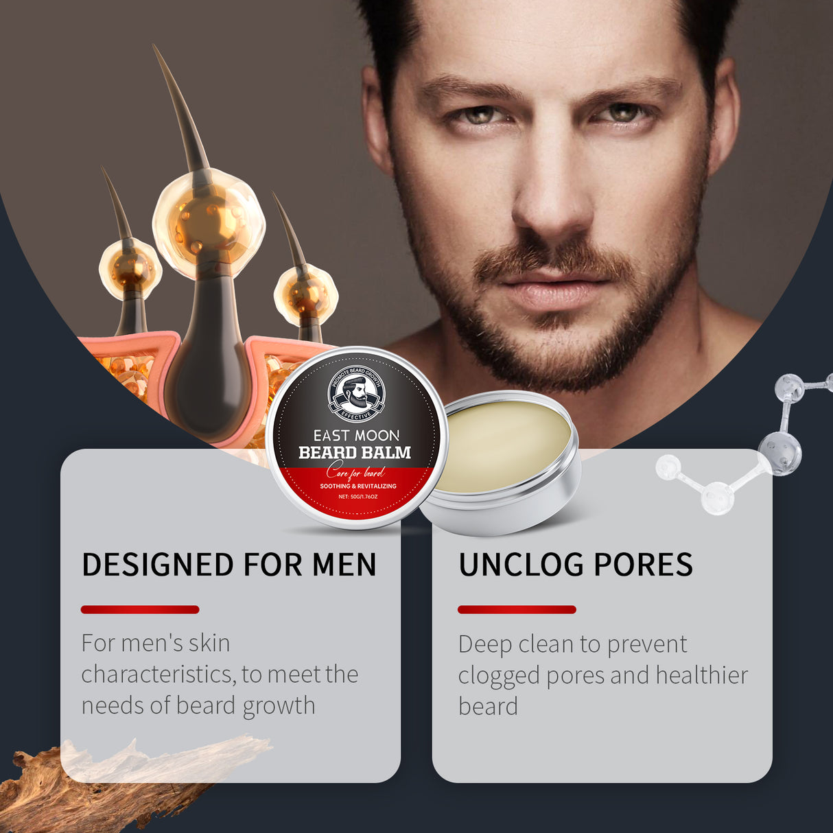 Facial Hair Care Cream, Men's Facial Hair Moisturizing Facial Hair Cleansing Facial Hair Moisturizing Facial Cream - V.I.P Digital Presence