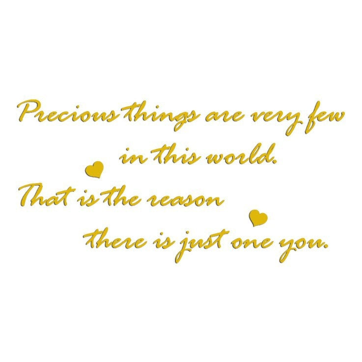 Precious English Letter Acrylic Mirror Surface Sticker Literary Sentence Background Wall Decoration Self-Adhesive 3D Wall Sticker - V.I.P Digital Presence