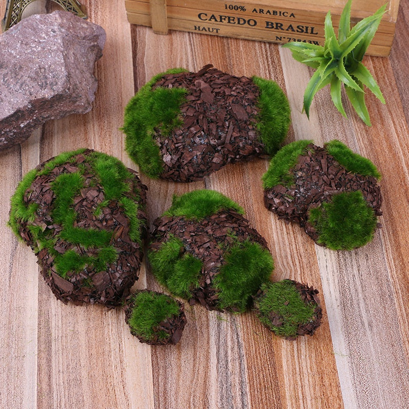 Mossy Stone Artificial Green Stone Mossy Rock Flower Arrangement Material - V.I.P Digital Presence
