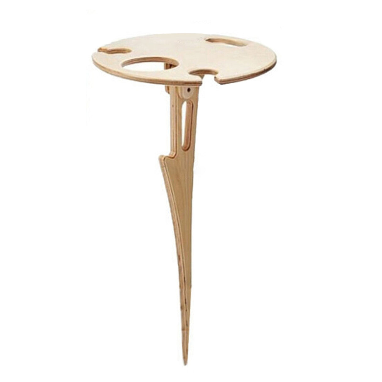 Outdoor Wine Table Foldable Round Desktop Mini Wooden Picnic Table Easy To Carry Wine Rack Support - V.I.P Digital Presence