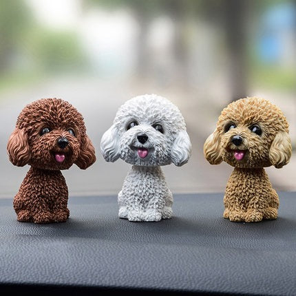Cute doll decorations in the car, resin bobblehead dog animal bulldog, creative cute car ornaments - V.I.P Digital Presence