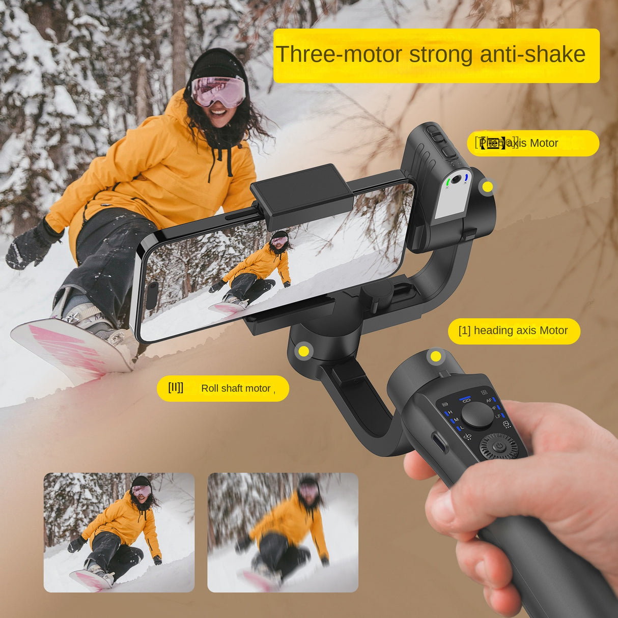 S5B classic handheld gimbal intelligent orthogonal three-axis anti shake phone stabilizer phone gimbal - V.I.P Digital Presence