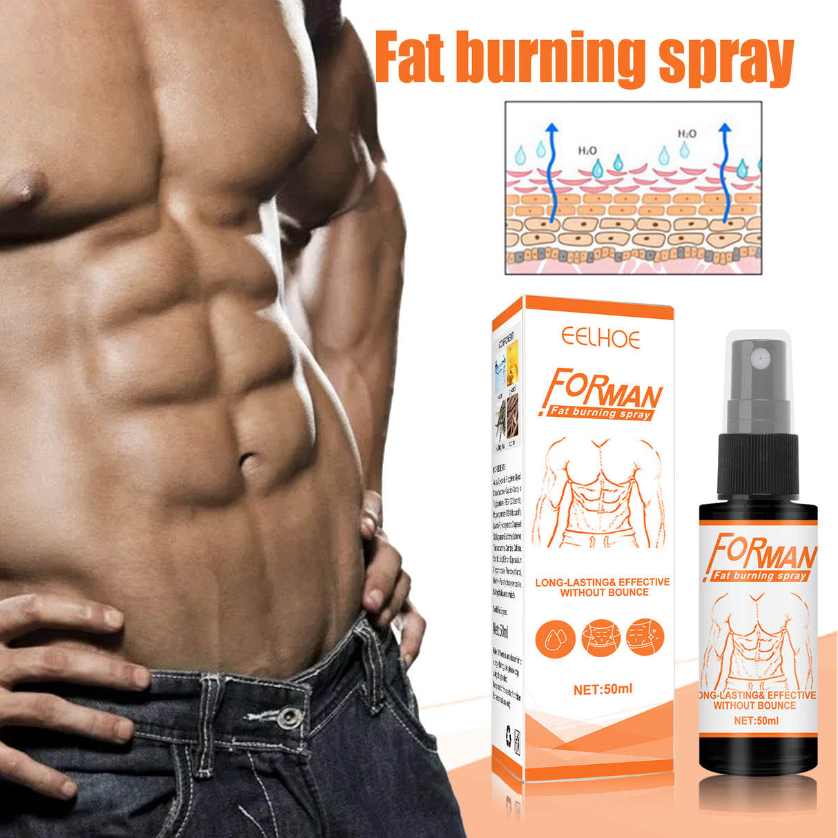 Men's Abs Spray Vest Line Body Sculpting Cream Exercises Chest To Increase Muscle Body Care - V.I.P Digital Presence