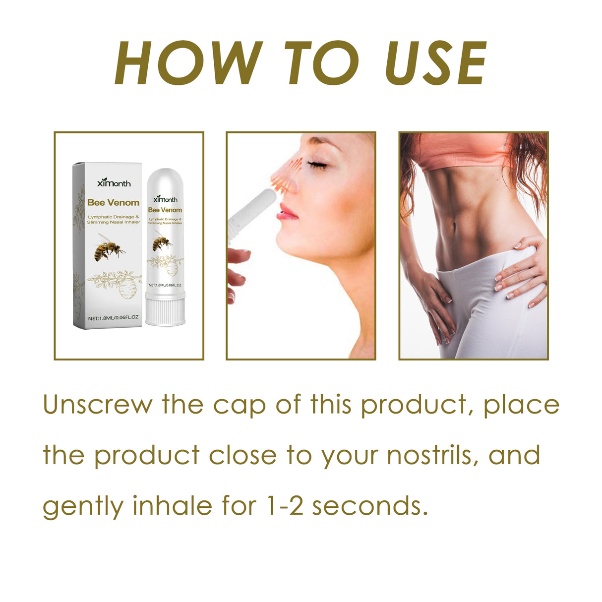 Bee Venom Lymphatic Drainage & Slimming Nasal Inhaler, Firming Body Skin Light Belly Lift Body Shaping Bar - V.I.P Digital Presence