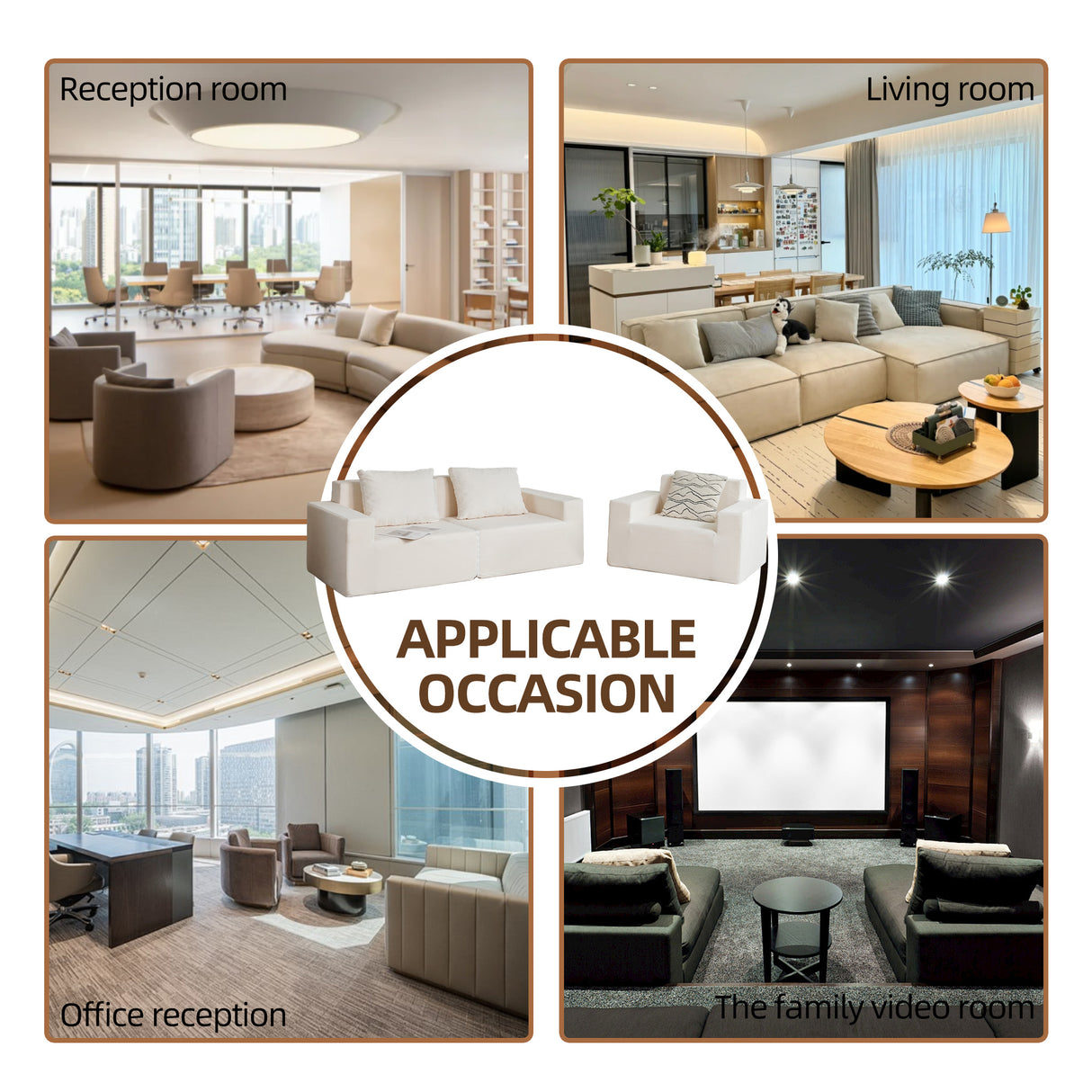 No Installation&Convertible Living room foam sofa chair Loveseat Twin Size with Armrests Removable and Machine Washable Cover - V.I.P Digital Presence