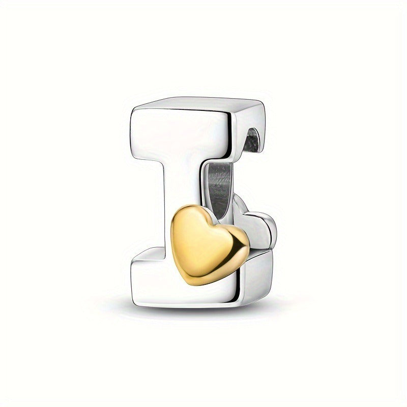 Copper Plated Silver English Letter Pendant Bead Bracelet Necklace Diy - V.I.P Digital Presence