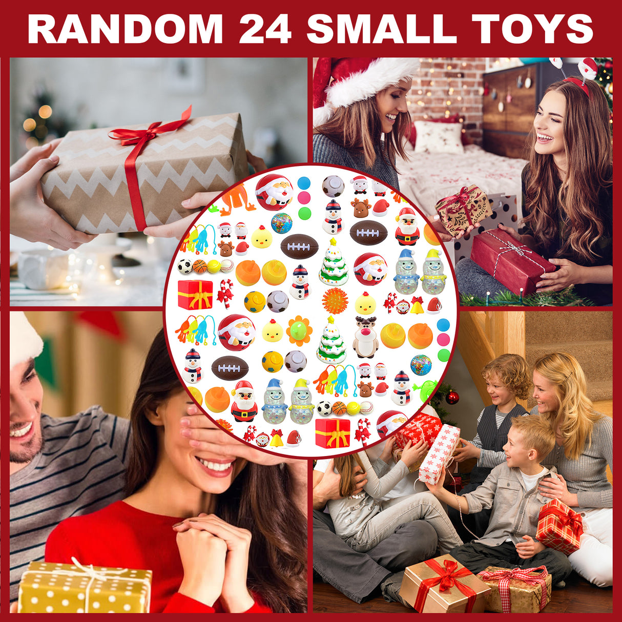 Christmas Surprise Blind Box, Christmas Relief Toys Celebration Atmosphere 24 Random Hidden Blind Box Gifts - V.I.P Digital Presence